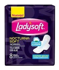 TOALLITAS FEMENINAS LADY SOFT NOCTURNA SOFT X8