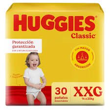 PAÑAL HUGGIES CLASSIC XXG X30