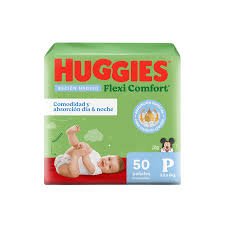 PAÑAL HUGGIES FLEXI CONFORT "P" X 50U