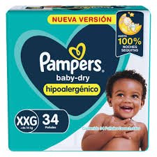 PAÑAL PAMPERS BABY DRY XXG X34