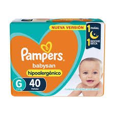 PAÑAL PAMPERS BABYSAN HIPOALERGÉNICO "G" X 40