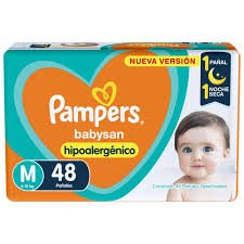 PAÑALES PAMPERS BABYSAN 48M