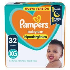 PAÑALES PAMPERS BABYSAN XG 32