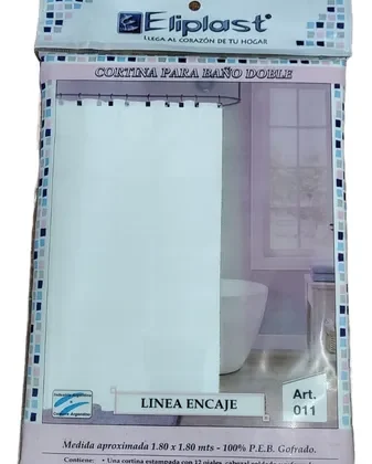 CORTINA P/ BAÑO DOBLE ENCAJE