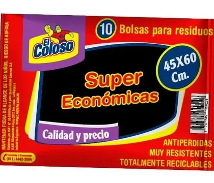 BOLSA RESIDUO 45X60 EL COLOSO