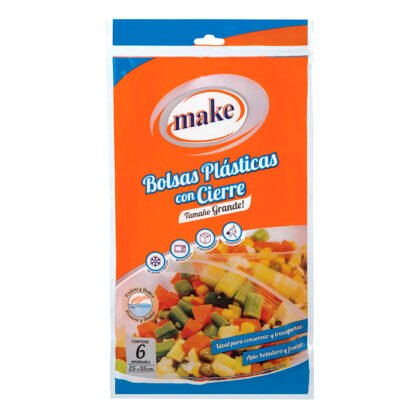 BOLSAS PLSATICAS CON CIERRE MAKE