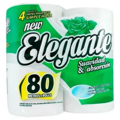BOLSON PAPEL HIGIENICO ELEGANTE 4X80 MTS (40