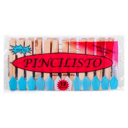 BROCHES MADERA P ROPA PINCILISTO 12 U
