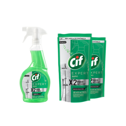 CIF EXPERT BAÑO X 2 PODER ANTISARRO 450ML
