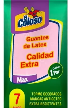 GUANTES DE LATEX MAX EL COLOCO CHICO TALLE 7