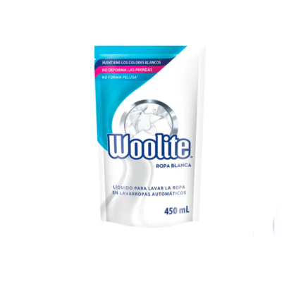 LIQUIDO WOOLITE PARA LAVAR ROPA BLANCA 450ML