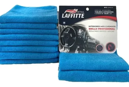 PAÑO MICROFIBRA LAFFITTE 35X35 AZUL