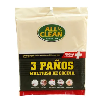 PAÑO MULTIUSO P/COCINA 3 UNIDADES