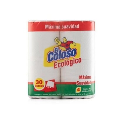PAPEL HIGIENICO EL COLOSO ECO 30MX4