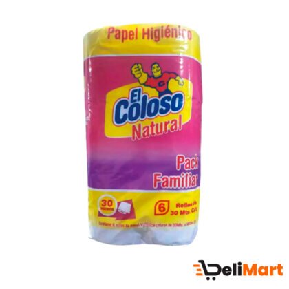 PAPEL HIGIENICO EL COLOSO PACK FAMILIAR 6X30MTS