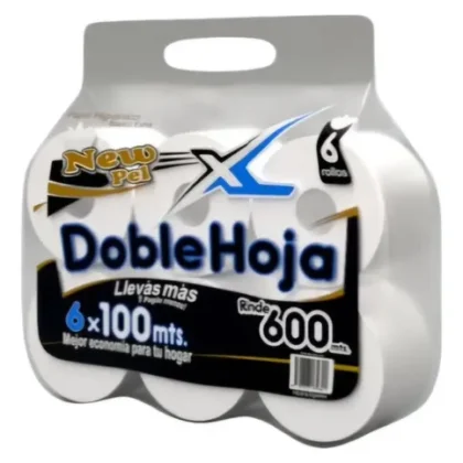 PAPEL HIGIENICO XL NEWPEL D/H 100MTS X 6 UNIDADES