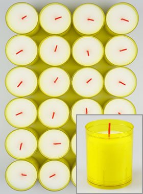 VELAS AMARILLAS LOURDES X4