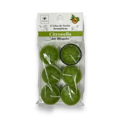 VELAS CITRONELLA ANTI MOSQUITOS X 6