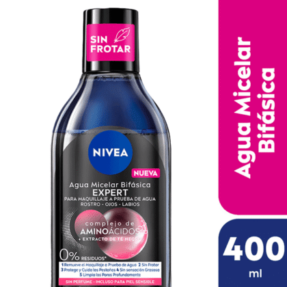 AGUA MICELAR NIVEA BIFASICA EXPERT X400ML