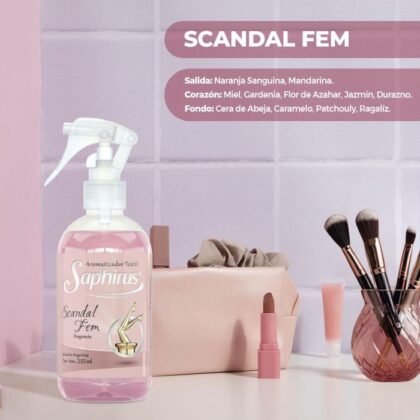 AROMATIZADOR SAPHIRUS 250ML SCANDAL FEM