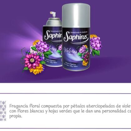 AROMATIZADOR SAPHIRUS 250ML VIOLETAS