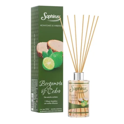 AROMATIZANTE SAPHIRUS 125ML BERGAMOTA Y CEDRO