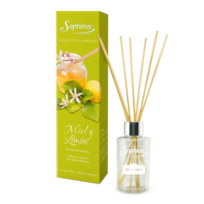 AROMATIZANTE SAPHIRUS 125ML MIEL Y LIMON