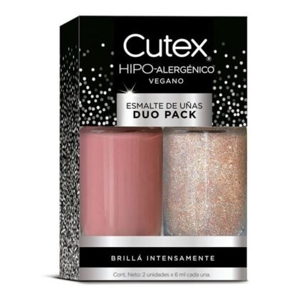 ESMALTE CUTEX KIT ROSA DUO