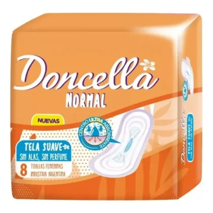 TOALLA FEMENINA DONCELLA NORMAL  X8
