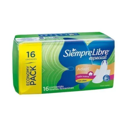 TOALLA SIEMPRE LIBRE X 16 ESPECIAL ADAPT SUAVE